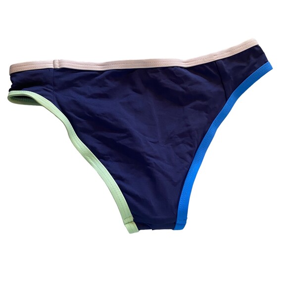 Tavik Jayden colorblock bikini bottom full coverage blue contrast size xs New - Picture 3 of 5